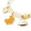 Acrylic Imitation Pearl Stretch Bracelet BJEW-JB08448-01-5