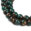 Assembled Natural Malachite & Bronzite Beads Strands G-A230-D02-03-4