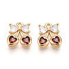 Brass Micro Pave Cubic Zirconia Charms KK-N261-94D-G-1