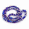 Transparent Electroplate Glass Beads Strands EGLA-N007-002-A05-2