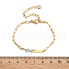 304 Stainless Steel Paperclip Chain Bracelets BJEW-A035-04G-01-3