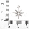 Brass Micro Pave Clear Cubic Zirconia Pendants KK-Z084-01P-3