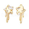 Brass Micro Pave Cubic Zirconia Pendants KK-N231-290A-2