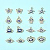 16Pcs 8 Styles UV Plating Alloy Enamel Pendants FIND-FS0002-74-9