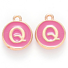 Golden Plated Alloy Enamel Charms X-ENAM-S118-08Q-1