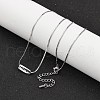 304 Stainless Steel Serpentine Chain Necklaces NJEW-K255-33P-1