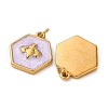 304 Stainless Steel Enamel Pendants STAS-U061-37G-C06-2