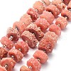 Natural Druzy Quartz Crystal Beads Strands G-F582-B05-1