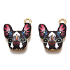 Rack Plating Alloy Enamel Pendants ENAM-N055-175D-3