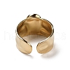 Ion Plating(IP) 304 Stainless Steel Wide Band Open Cuff Rings RJEW-F167-02G-07-4