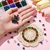 300Pcs 10 Colors Glass Beads Strands EGLA-YW0003-27-5
