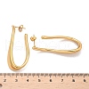 304 Stainless Steel U-Shaped Stud Earrings EJEW-C142-13G-5