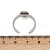 304 Stainless Steel Cuff Ring Components STAS-D372-04P-02-3