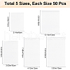 CRASPIRE 250Pcs 5 Styles Rectangle EPE Foam Pouches PE-CP0001-02-2