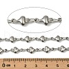 304 Stainless Steel Heart Link Chains CHS-A017-02B-P-3