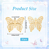 HOBBIESAY Rack Plating 201 Stainless Steel Filigree Pendants STAS-HY0001-32-2