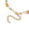 Brass Natural Red Aventurine Link Bracelets for Women BJEW-JB11683-04-4