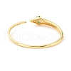 Bling Snake Cubic Zirconia Cuff Bangle BJEW-D448-01G-RS-2