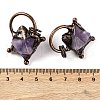 Natural Amethyst Merkaba Star Pendants G-C144-02R-01-3