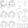 Unicraftale DIY Charm Cuff Ring Making Kit DIY-UN0003-69-1