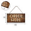 Natural Wood Hanging Wall Decorations HJEW-WH0015-025-2