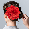 Polyester Flower Brooches JEWB-WH0021-54B-6