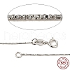 Anti-Tarnish Rhodium Plated 925 Sterling Silver Necklaces STER-M034-38A-6