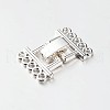 5 Strands Alloy and Brass Fold Over Clasps PALLOY-N0112-02P-1