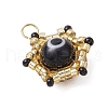 Beaded Star Eye Charms PALLOY-MZ00575-01-3