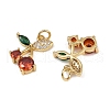 Brass Micro Pave Cubic Zirconia Pendants KK-A257-19C-G-2
