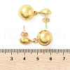 Round 304 Stainless Steel Dangle Stud Earrings EJEW-A125-47G-5