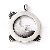 Tibetan Style 304 Stainless Steel Pendants X-STAS-P305-50AS-3