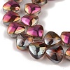 Transparent Electroplate Glass Bead Strands EGLA-P050-HP04-3