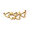 201 Stainless Steel Pendants STAS-B037-03G-2