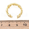 Brass Micro Pave Clear Cubic Zirconia Cuff Rings for Women RJEW-G345-01G-5