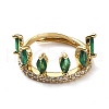 Cubic Zirconia Crown Adjustable Rings RJEW-Q777-10G-04-3