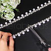 Globleland 1 Yard Brass Crystal Rhinestone Cup Chain with Imitation Pearl OCOR-GL0001-08A-3
