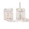 UV Plating Rainbow Iridescent Acrylic Beads OACR-K003-008G-2