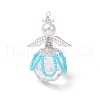 2Pcs 2 Styles Glass Seed Bead Pendants PALLOY-MZ00710-02-3