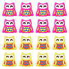 DICOSMETIC 16Pcs 2 Colors Owl Food Grade Eco-Friendly Silicone Beads SIL-DC0001-32-1