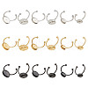 DICOSMETIC 27Pcs 9 Style 304 Stainless Steel Open Cuff Rings Components STAS-DC0015-41-1
