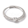 Rack Plating Brass Clear Cubic Zirconia Constellation Adjustable Rings for Women RJEW-S407-08P-01-2