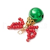 4pcs 4 Colors Brass Bell Pendants PALLOY-MZ00715-4