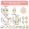 SUNNYCLUE 24Pcs 12 Styles Alloy Enamel Pendants ENAM-SC0005-37-2