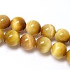 Natural Gold Tiger Eye Beads Strands G-C076-4mm-1AA-1