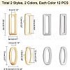Unicraftale 48Pcs 4 Style 304 Stainless Steel Linking Rings STAS-UN0022-11-5