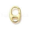 Rack Plating Oval Brass Spring Gate Rings KK-Z086-53G-05-1