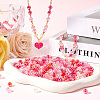 SOFPLATE 500Pcs 5 Colors Valentine's Day Transparent Acrylic Beads MACR-SP0001-29B-4