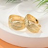 Brass Cuff Rings for Women RJEW-B119-03G-1
