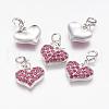 Alloy Rhinestone Pendants RB-C1386-A24P-1